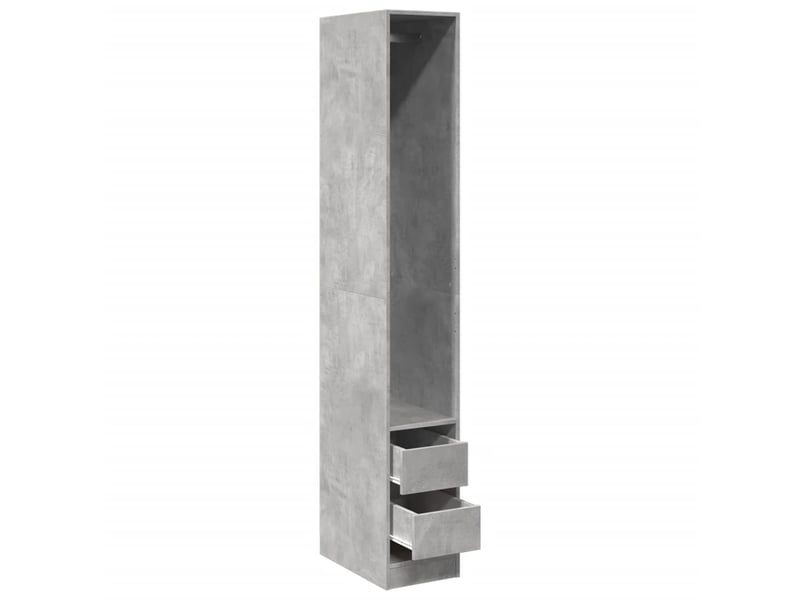  Garde-robe, armoire de rangement gris béton 30x50x200 cm bois d'ingénierie shl94741  - Conforama E
