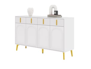Buffet 4 porte(s) 4 tiroir(s) MODENVIE - 140 cm coloris blanc