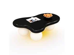 Table basse forme atypique coloris bicolore <strong>MERAX</strong> <strong>table basse bicolore</strong> - 62.5 cmx95 cm
