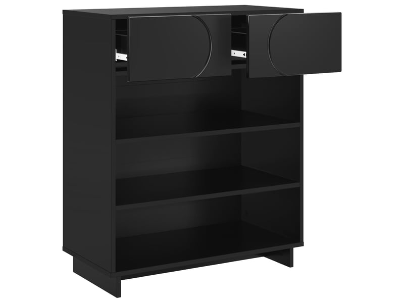  Meuble à chaussures, armoire à chaussures 73x38x87,5 cm bois d'ingénierie noir shl1661  - Conforama C