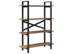 Étagère 4 niveaux, étagère de rangement 100 x 33,5 x 140 cm bois d'ingénierie shl7950