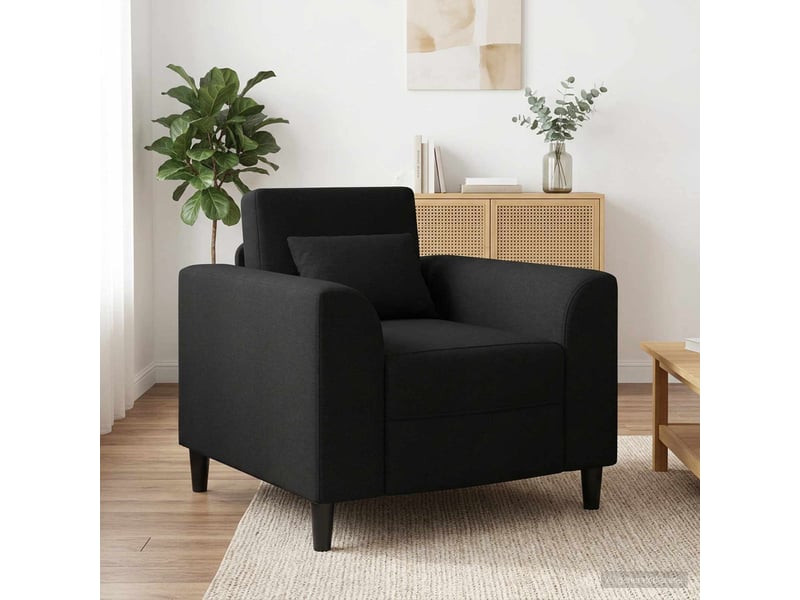 Vidaxl fauteuil noir tissu  - Conforama B
