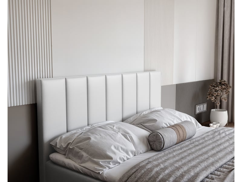  Lit coffre zelto - 180x200 cm - avec matelas et surmatelas - éco-cuir - blanc ZELTO - Conforama D