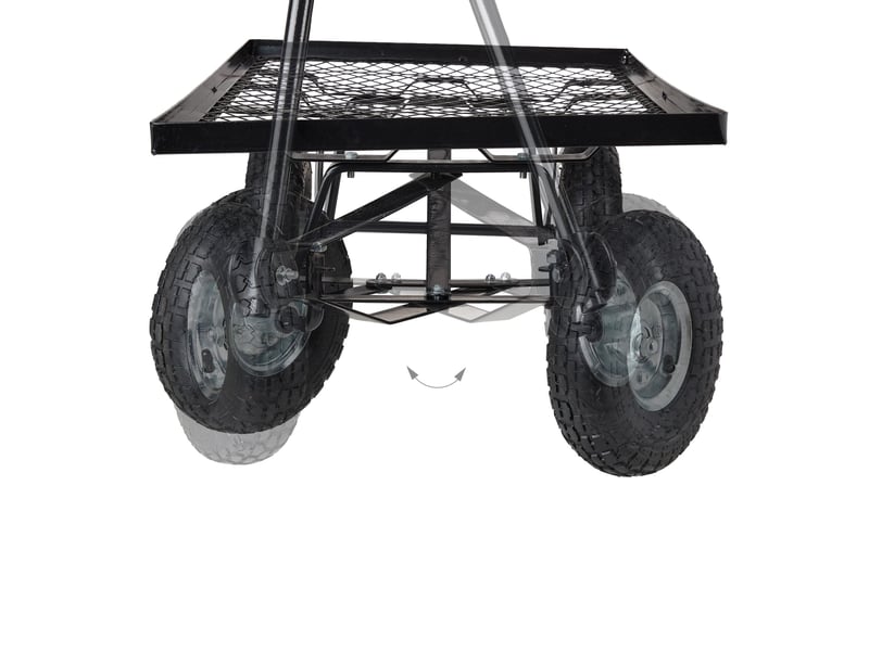  Chariot de transport polyvalent jardin extérieur 100 x 50 x 40 cm en métal noir 13_0011292  - Conforama C