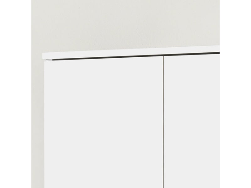 Ray - armoire 2 portes 4 étagères blanc RAY-2POR-BLA - Conforama C
