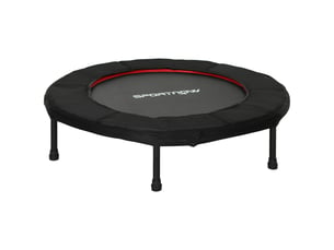 Trampoline de fitness, ø 102 cm, trampoline d'exercice, pieds antidérapants, cadre en acier, capacité de 100 kg, rouge