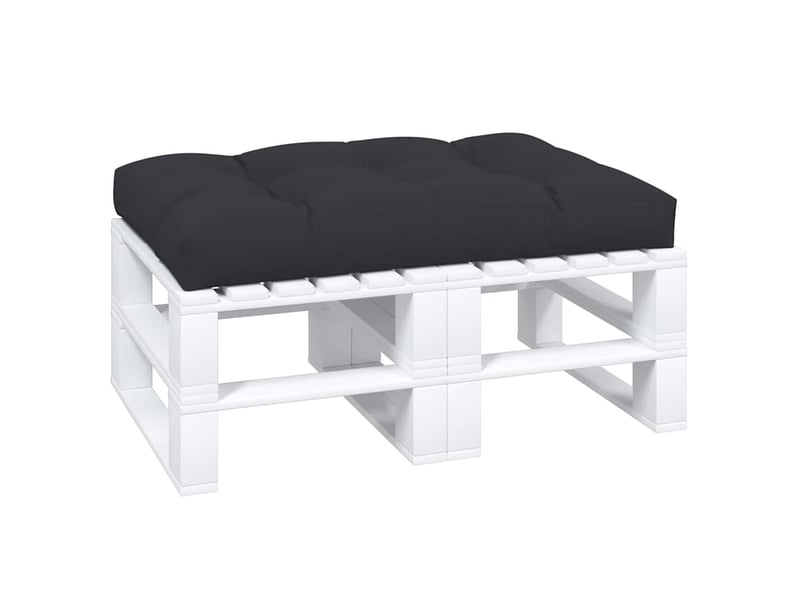  Coussin de palette, coussin de chaise, coussin de canapé noir 120x80x12 cm tissu cf55407  - Conforama C