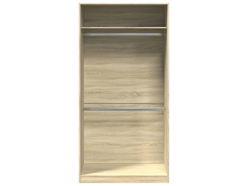  Garde-robe chambre, armoire de rangement chêne sonoma 100x50x200 cm aggloméré shl9798  - Conforama D