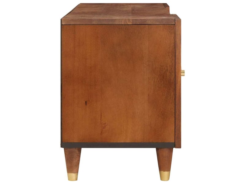  Meuble tv - banc tv - meuble de rangement marron 105 x 33,5 x 46 cm bois de mangue massif  - Conforama D