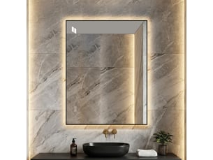 Miroir de salle de bain led rétroéclairé anti-buée dimmable 70 x 90 cm
