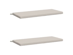 Lot de 2 coussins de banc, coussins d'assise soest 100 % polyester blanc cf57026