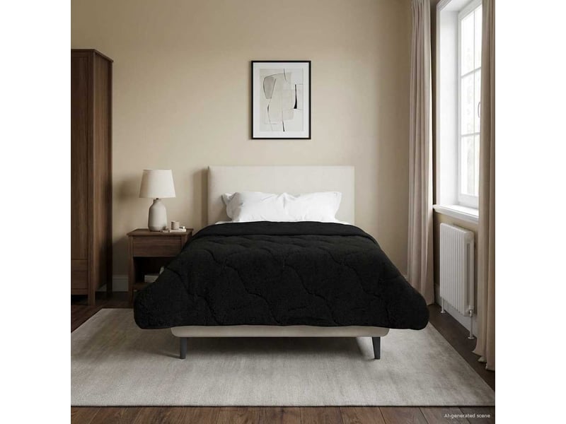  Duvet d'hiver - couette 140 x 220 cm hiver - couette noir respirant  - Conforama B