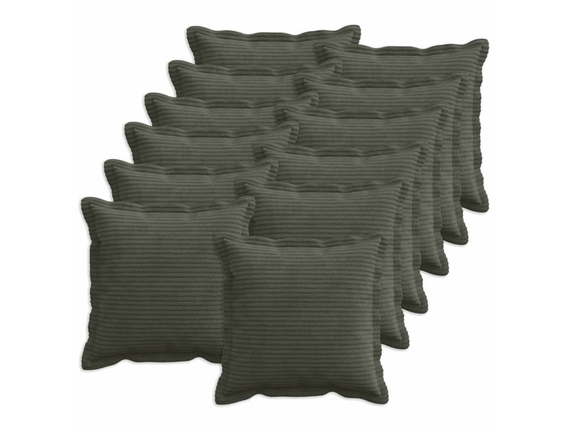 Lot de 12 housses de coussin houten anthracite 50 x 50 cm cf49000 - Conforama B