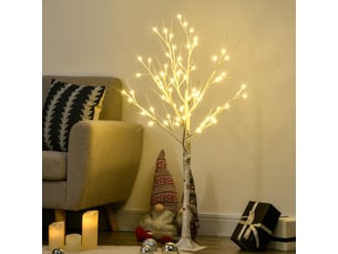 Arbre lumineux led - décoration lumineuse blanc chaud - 72 leds - usage intérieur - décoration de noël chambre maison blanc - 120 cm