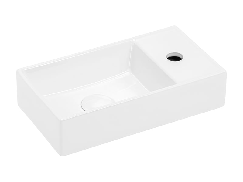  Ensemble lave-mains suspendu aura avec lavabo fika 40 cm cachemire mat g  - Conforama E