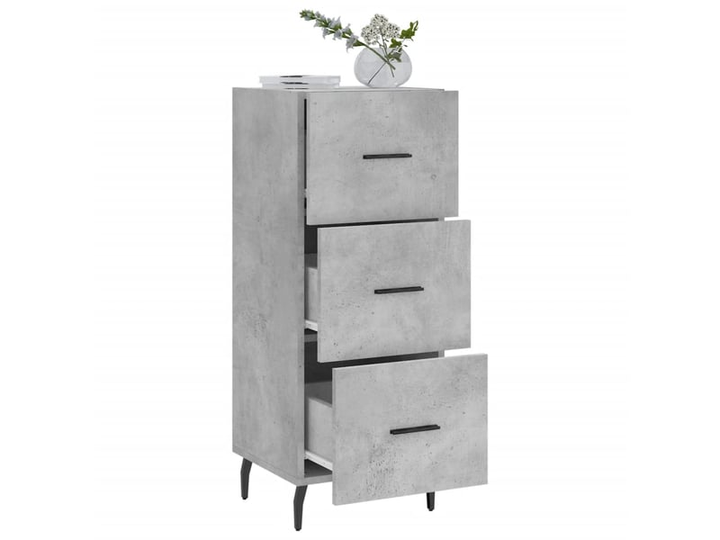  Buffet - bahut - meuble de rangement gris béton 34,5x34x90 cm bois d'ingénierie  - Conforama D
