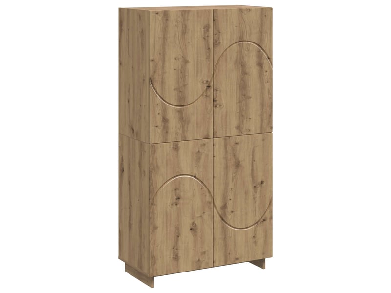  Buffet haut, buffet de rangement chêne artisanal 79x41x151 cm bois d'ingénierie  - Conforama A