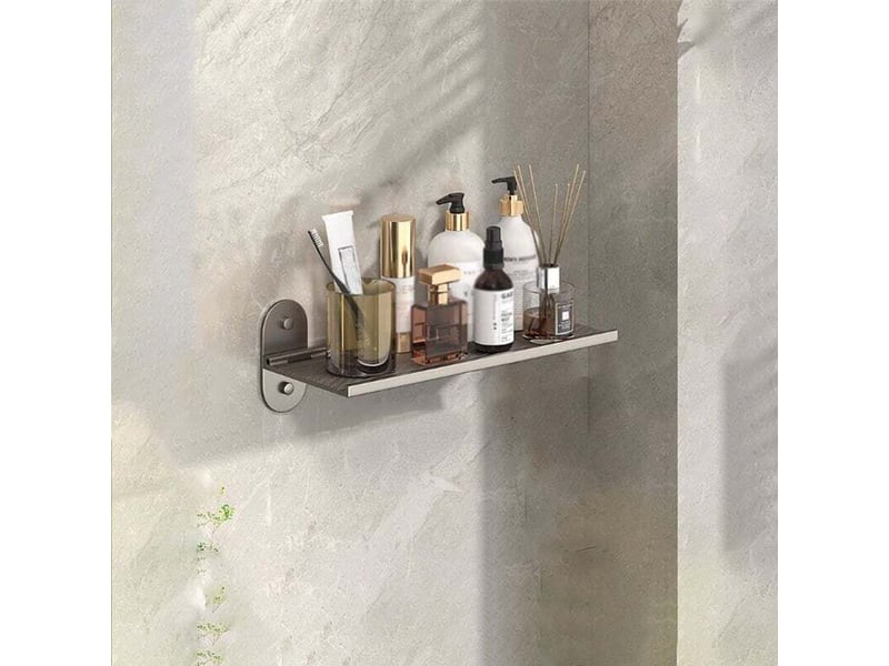  Enowelir étagère murale pliable 30 cm rangement salle de bain support lavabo sans perçage  - Conforama E