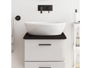 Comptoir de salle de bain, plan de travail marron foncé 40x50x2 cm bois traité cf65844