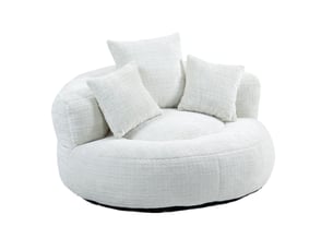 Fauteuil fixe HAVRYA  Tissu beige vendu A l'unité