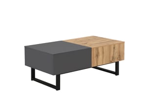 Table basse rectangulaire coloris naturel <strong></strong> <strong></strong> - 55 cmx100 cm