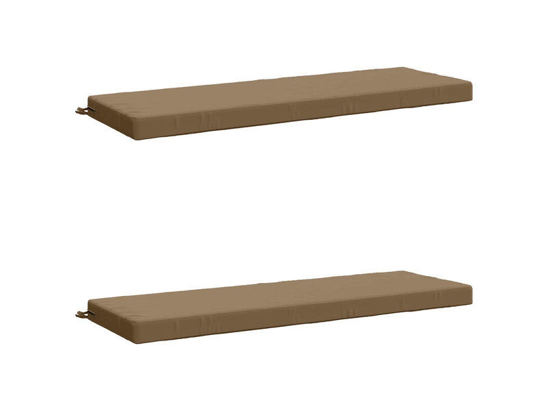 Lot de 2 coussins de banc, coussins d'assise soest 100 % polyester taupe cf57495 - Conforama A
