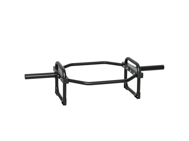  Barre olympique hexagonale 5 cm, 300 kg, chargement facile, pour développé couché, soulevé de terre, squats et charges lourdes.  - Conforama A