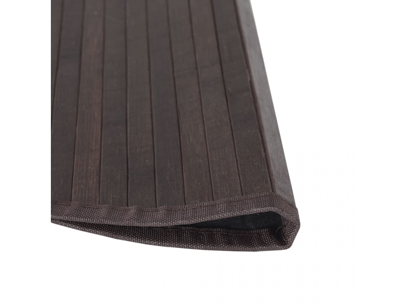  Tapis rond en bambou marron foncé 100 cm - comfortxl 376989 - Conforama D