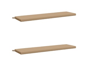 Lot de 2 coussins de banc, coussins d'assise soest 100 % polyester sable cf57436
