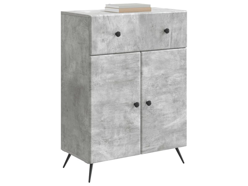  Buffet - bahut - meuble de rangement gris béton 66 x 34,5 x 90 cm bois d'ingénierie  - Conforama C