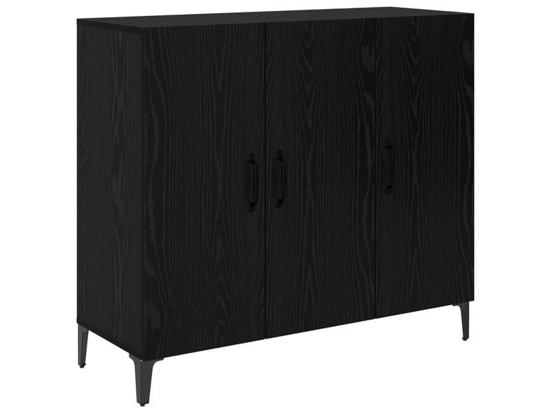 Buffet - bahut - meuble de rangement chêne noir 34 x 90 x 80 cm bois d'ingénierie  - Conforama A