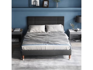 Lit 2 places 140x200 cm REDOM coloris gris