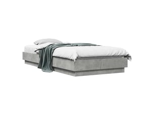 Lit simple 80x200 cm coloris gris