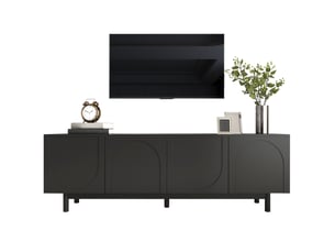 Meuble tv coloris noir 175 cm OKWISH