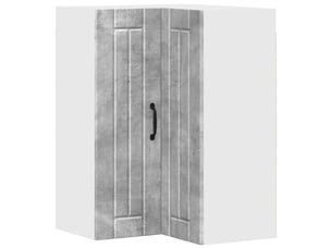 Meuble mural de cuisine, armoire d'angle cuisine lucca gris béton 57x57x80cm