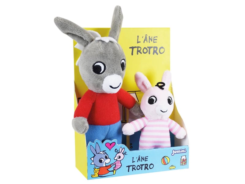Trotro coffret 2 peluches trotro +- 15 cm et zaza +- 11 cm JEM3298060246644 - Conforama A