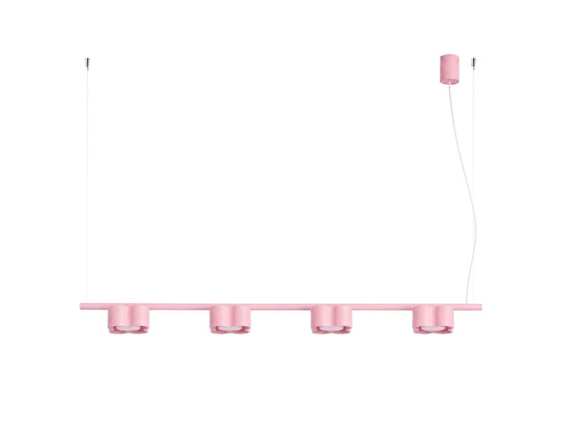  Lustre ovio 4 rose gx53 aluminium moderne 208x122x12cm SL.3398 - Conforama A