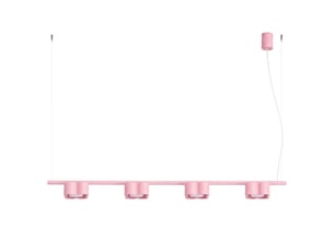 Lustre ovio 4 rose gx53 aluminium moderne 208x122x12cm