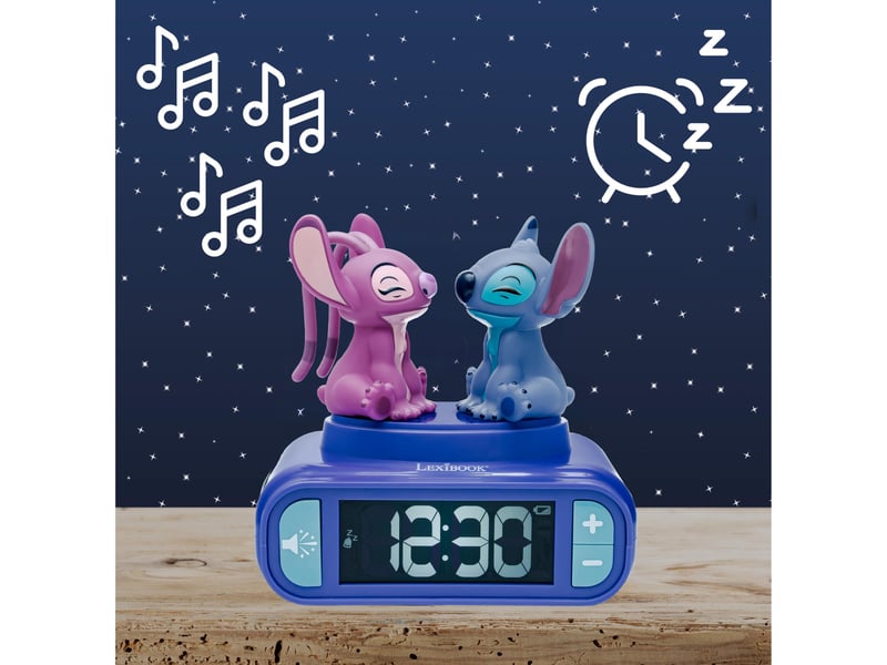 Réveil - veilleuse stitch & angel avec effets sonores  - Conforama B