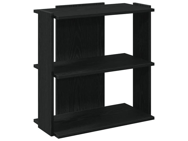  Bibliothèque à 3 niveaux, armoire à livres noir 60x30x60 cm bois d'ingénierie  - Conforama A