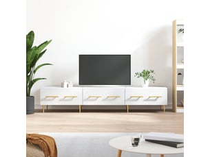 Meuble tv coloris blanc 150 cm <strong></strong>  <strong></strong>
