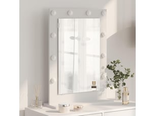 Miroir rectangulaire à fixer coloris blanc <strong></strong> <strong></strong> - 50 cm x 70 cm