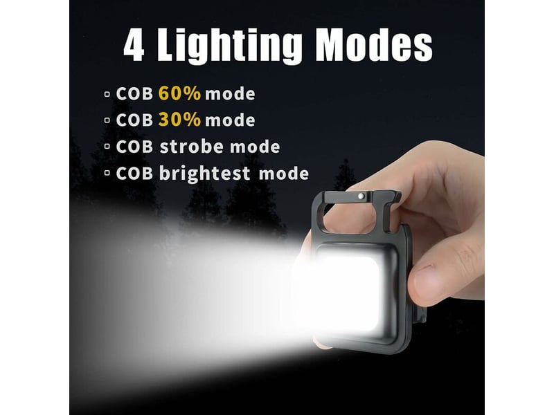 2x mini d travail lampes d'inspection rechargeab 800 lumens magnétique lampe portab petites porte-clés lampes de poche étanches pour la réparation de - Conforama E