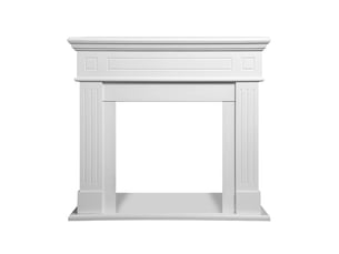Cambridge - cadre de cheminée 110 x 100 x 36 cm, revêtement décoratif en mdf blanc