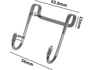 Lot de 2 crochets de porte en forme de j pour armoire, placard, tiroir, salle de bain, manteau, vêtements, sacs, argenté, gris