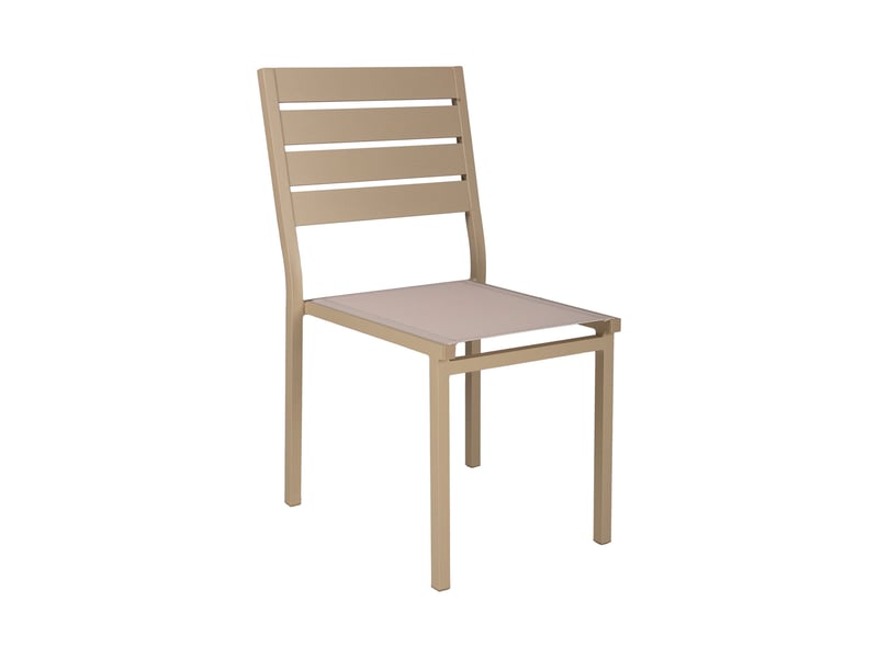  Ensemble table de jardin carrée 120180cm + 8 chaises crème  - Conforama E