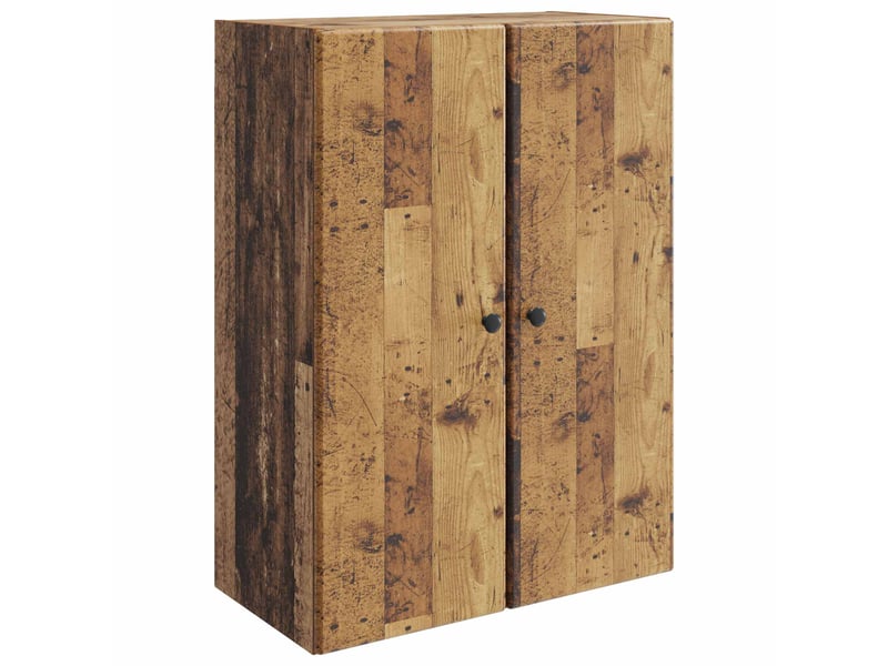 Armoire murale salon 66x34,5x90cm bois d'ingénierie bois ancien shl8865  - Conforama A