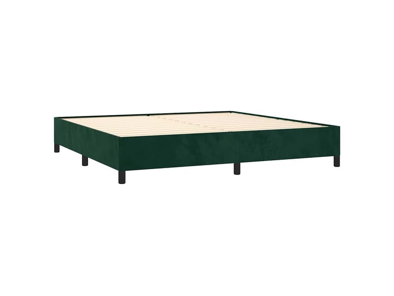  Lit double- lit adulte -  cadre de lit sans matelas vert foncé 200x200 cm velours  - Conforama C