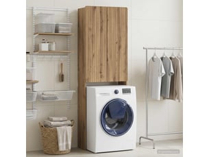 Armoire de toilette, meuble de toilette zwolle chêne artisanal 66x25.5x190 cm