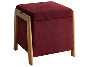 Pouf / repose pied <strong>BELIANI</strong> <strong></strong> rouge